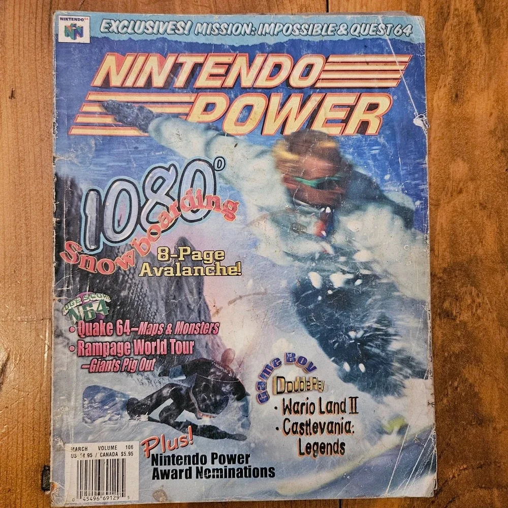 Nintendo Power Vol. 106 March 1998 Magazine Quake N64 + Poster